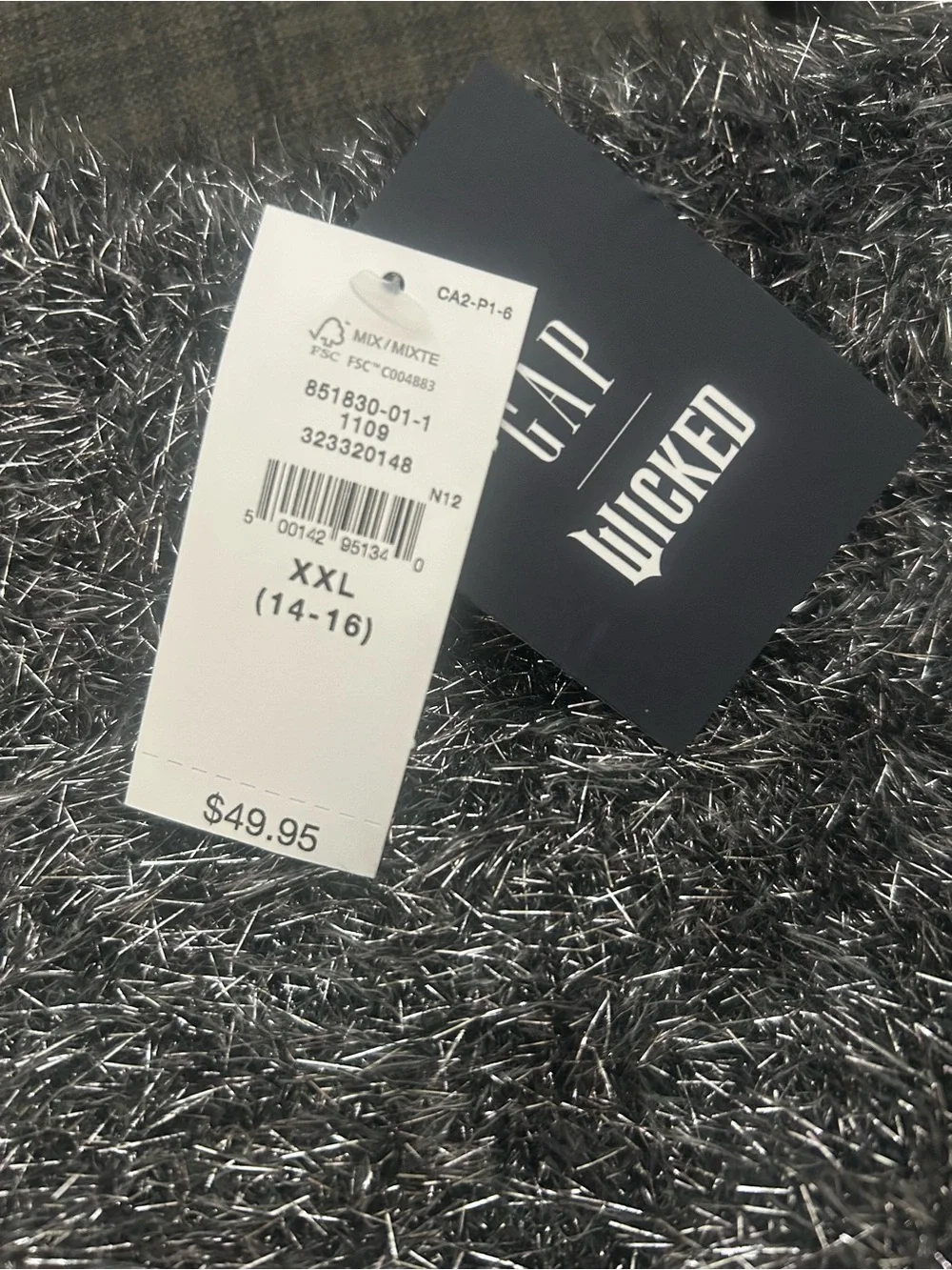 GAP Wicked Silver Tinsel Circle Skirt Size XXL (14-16) NWT